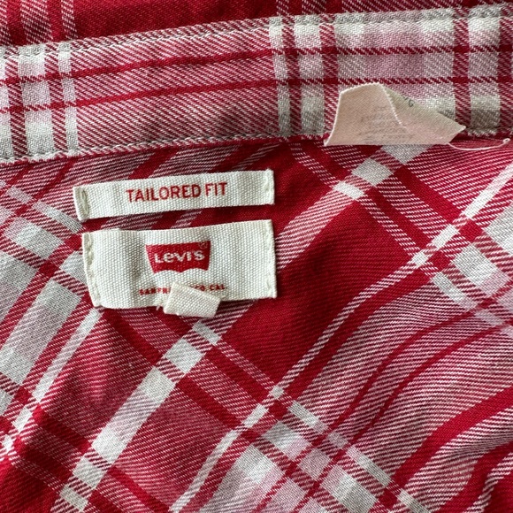 Levi’s flannel pearl button up shirt. - Picture 4 of 5